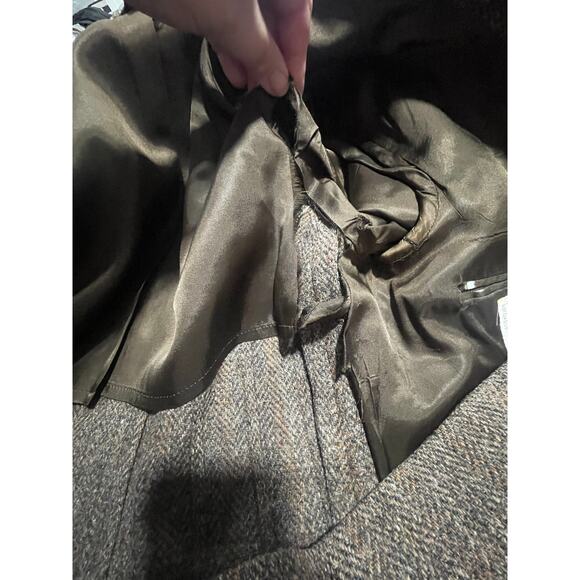 VTG Harris Tweed 2 Button Blazer Herringbone Mens Sz 38 Handwoven Scottish Wool - Picture 13 of 14